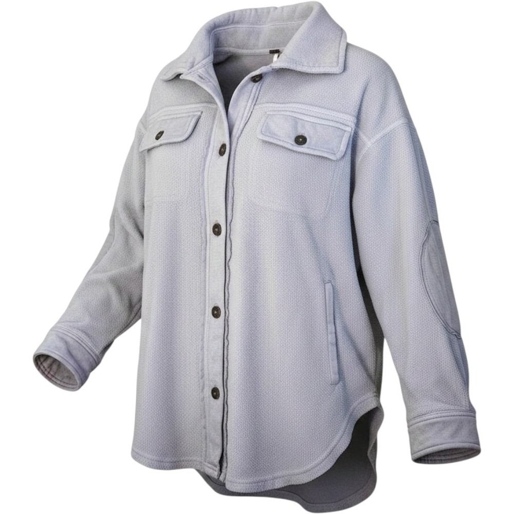 Free People FP Movement Ruby Fleece Jacket Lavender Purple Shacket XS